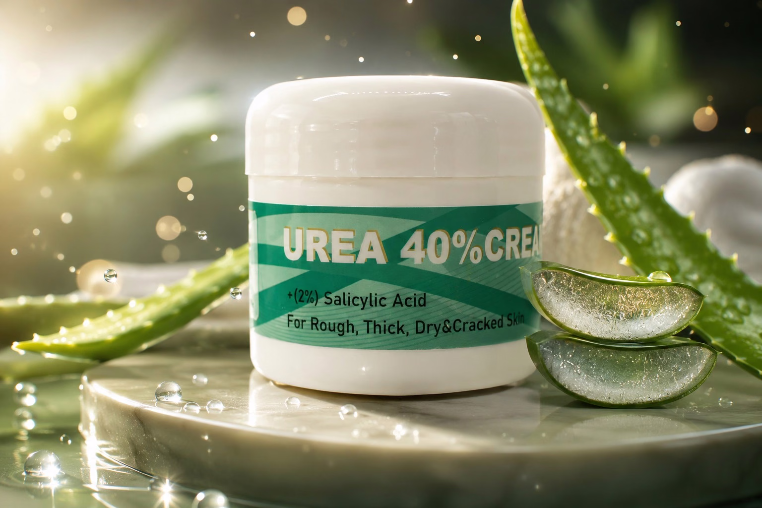 Fórmula natural crema urea 40% con aloe vera — hidratación sin irritación para piel sensible